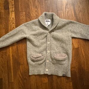 Y2K Stussy scattered shawl cardigan sweater size women’s medium